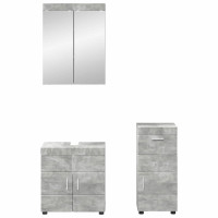 Produktbild för Badrumsmöbelset TULUM 3 pcs Betonggrå 60 x 34 x 63 cm