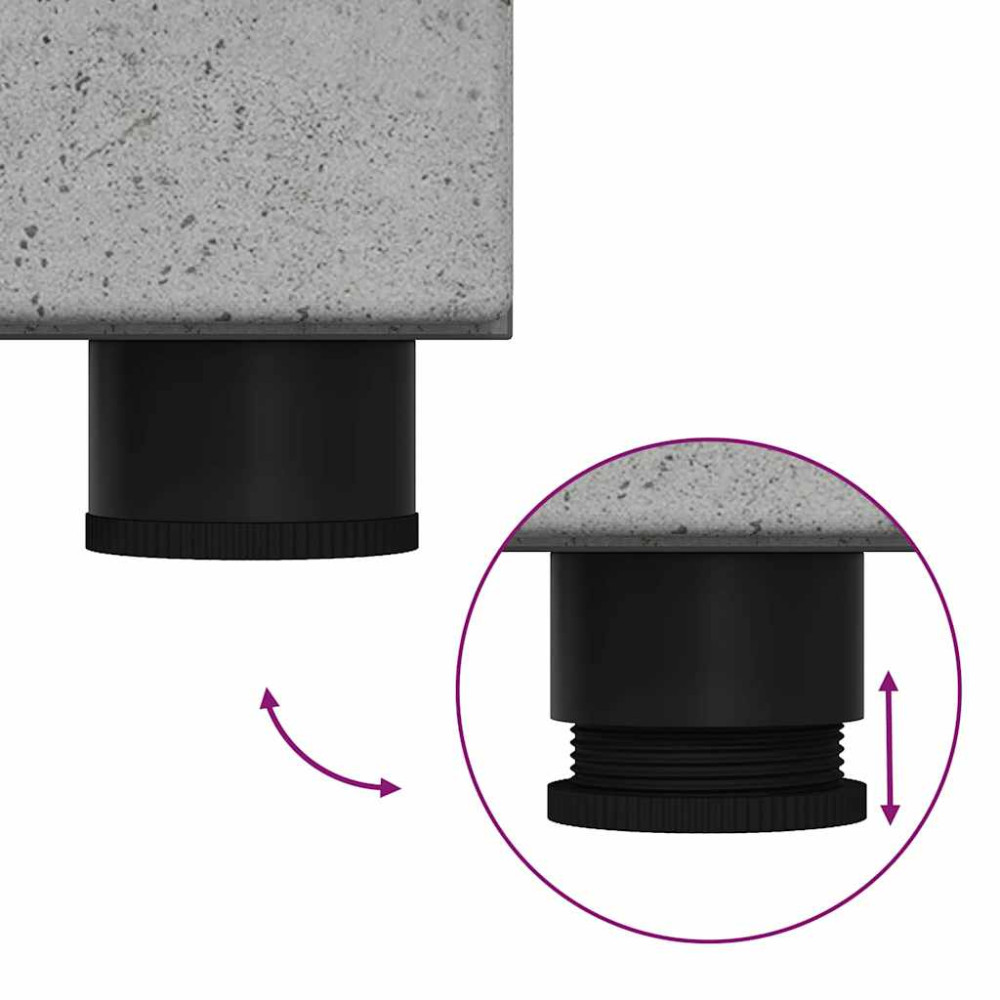 Produktbild för Badrumsmöbelset TULUM 3 pcs Betonggrå 60 x 34 x 63 cm