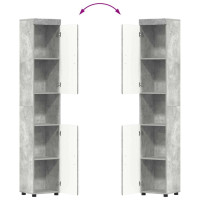 Produktbild för Badrumsmöbelset TULUM 3 pcs Betonggrå 60 x 34 x 63 cm