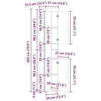 Produktbild för Badrumsmöbelset TULUM 3 pcs Betonggrå 60 x 34 x 63 cm