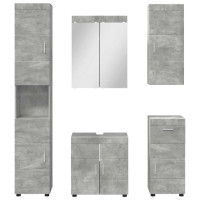 Produktbild för Badrumsmöbelset TULUM 5 pcs Betonggrå 60 x 34 x 63 cm