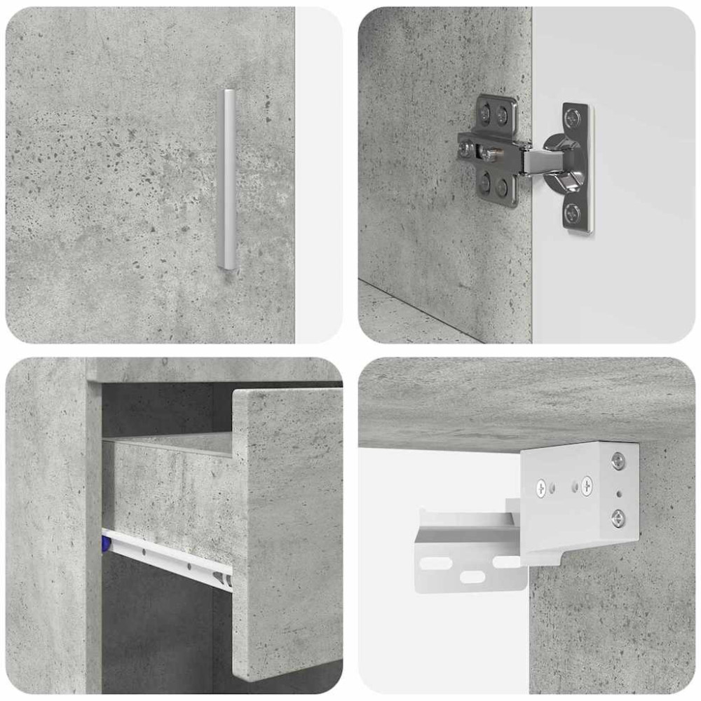 Produktbild för Badrumsmöbelset TULUM 5 pcs Betonggrå 60 x 34 x 63 cm