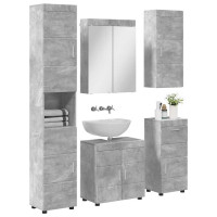 Produktbild för Badrumsmöbelset TULUM 5 pcs Betonggrå 60 x 34 x 63 cm