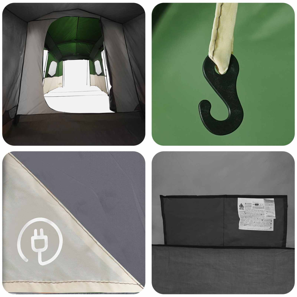 Produktbild för 3 person 3-manna Grön 185T Polyester med PU-beläggning