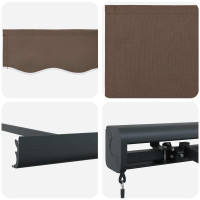 Produktbild för Utdragbar markis Taupe 300 x 250 cm Canvas och Aluminium