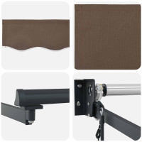 Produktbild för Markis Taupe 3,5 x 2,5 m Polyester och metall