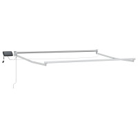 Produktbild för Manuell utdragbar markis med LED-lampor Taupe