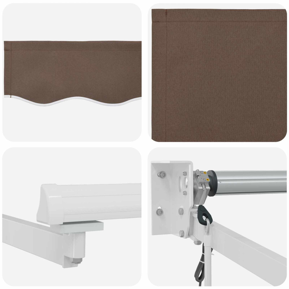 Produktbild för Elektrisk Retraktabel Markis Taupe 100% Polyester och Aluminium