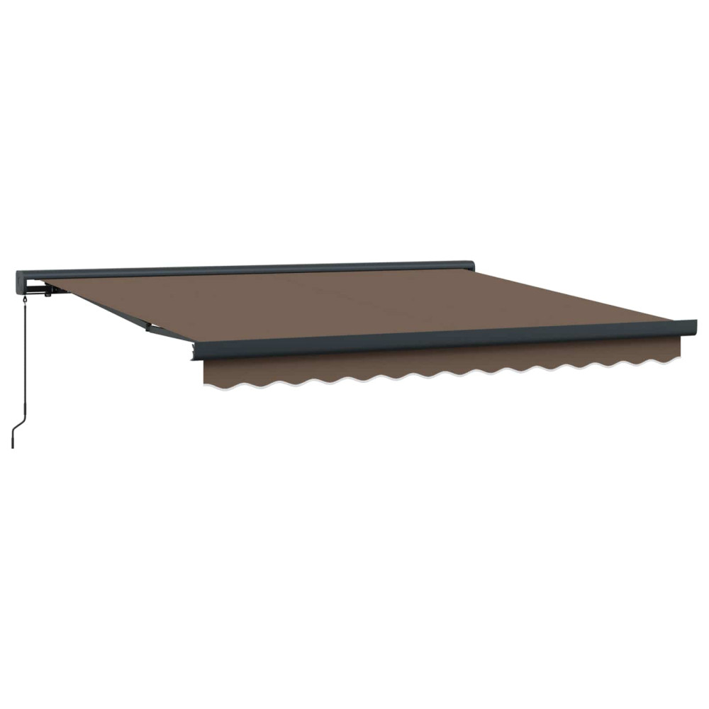 Produktbild för Utdragbar markis Taupe 350 x 250 cm Canvas och Aluminium