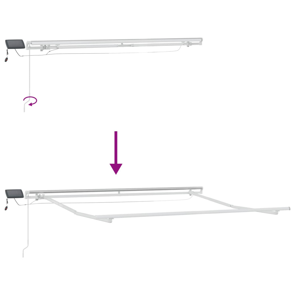 Produktbild för Utdragbar markis Taupe 400 × 300 cm Duk och Aluminium