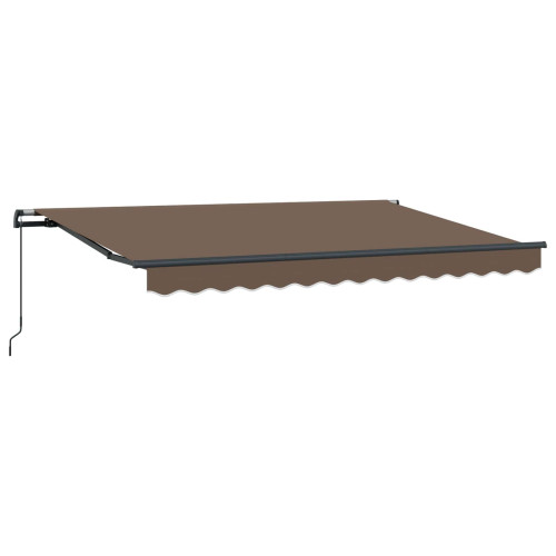 vidaXL Utdragbar markis Taupe 400 × 300 cm Polyester och aluminium