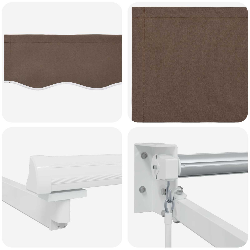 Produktbild för Utdragbar markis Taupe 4 × 3 m 100% Polyester och Aluminium