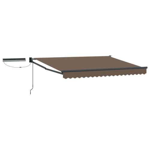 vidaXL Elektrisk Retraktabel Markis Taupe 100% Polyester och Aluminium