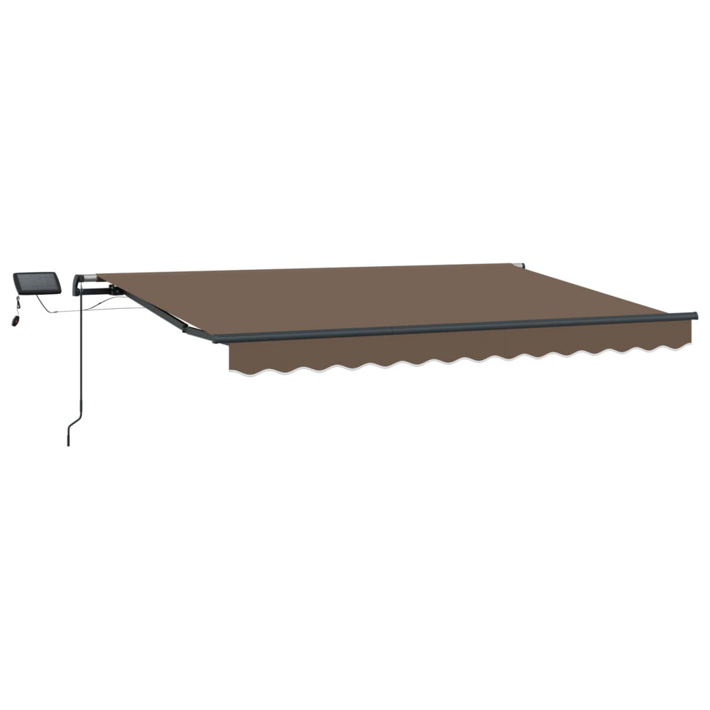 Produktbild för Utdragbar markis Taupe 400 × 350 cm Duk och Aluminium