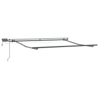 Produktbild för Utdragbar markis Taupe 400 × 350 cm Duk och Aluminium