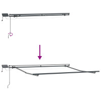 Produktbild för Utdragbar markis Taupe 400 × 350 cm Duk och Aluminium