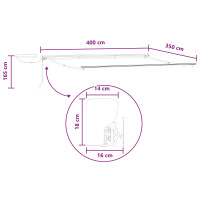 Produktbild för Elektrisk Retraktabel Markis Taupe 4 × 3,5 m