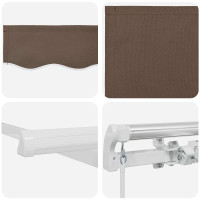 Produktbild för Utdragbar markis Taupe 500 × 350 cm Duk och Aluminium
