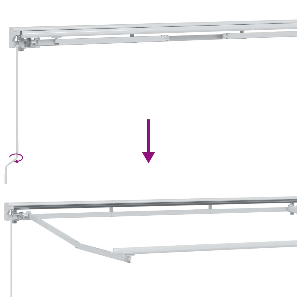 Produktbild för Manuell markisram med LED-lampor Taupe 5 × 3,5 m