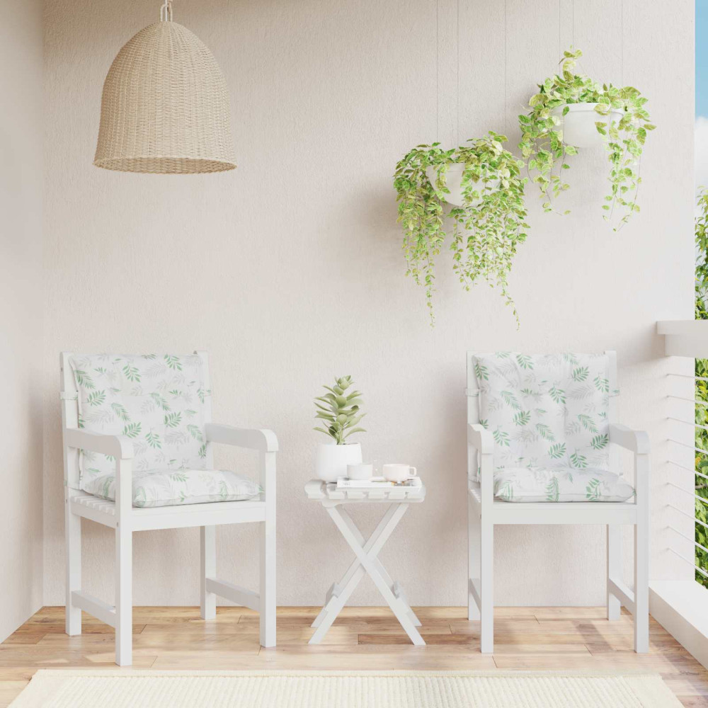 Produktbild för Utomhuskudde 2 pcs Fint lövmönster 100 x 50 x 7 cm Tyg