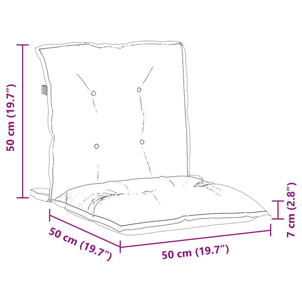 Produktbild för Utomhuskudde 2 pcs Fint lövmönster 100 x 50 x 7 cm Tyg