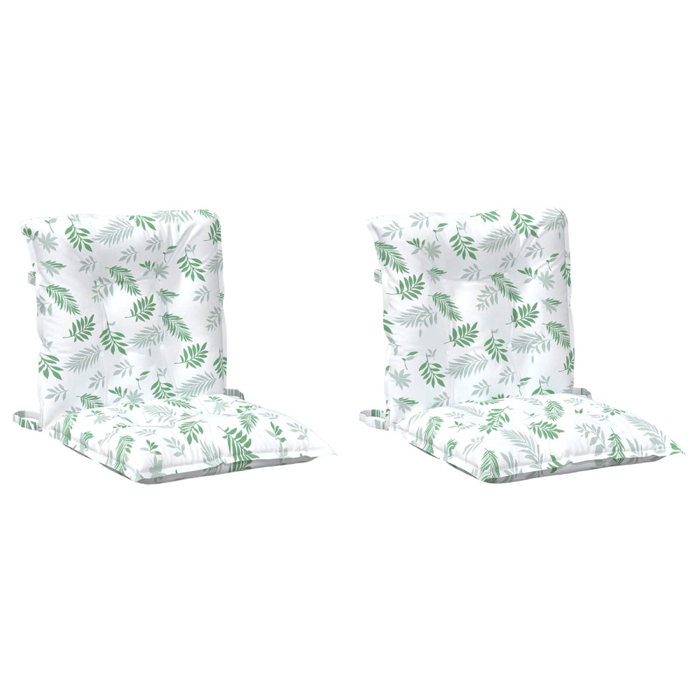 Produktbild för Utomhuskudde 2 pcs Fint lövmönster 100 x 50 x 7 cm Tyg