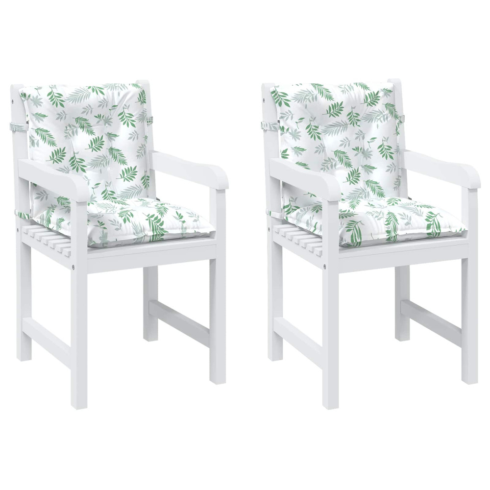 Produktbild för Utomhuskudde 2 pcs Fint lövmönster 100 x 50 x 7 cm Tyg