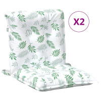 Produktbild för Utomhuskudde 2 pcs Fint lövmönster 100 x 50 x 7 cm Tyg