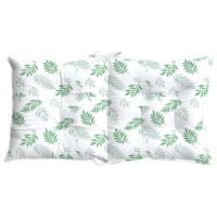 Produktbild för Utomhuskudde 2 pcs Fint lövmönster 100 x 50 x 7 cm Tyg