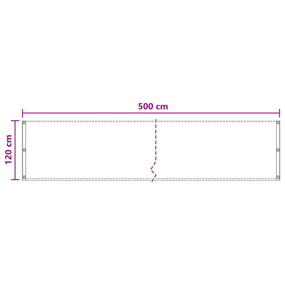 Produktbild för Balkong Skärm Sand 120 x 500 cm HDPE och Aluminium