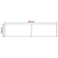 Produktbild för Balkong Skärm Sand 120 x 500 cm HDPE och Aluminium