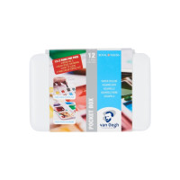Produktbild för Van Gogh Watercolour pocket box basic colours | 12 half pans...