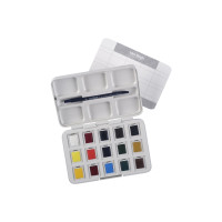 Produktbild för Van Gogh Watercolour pocket box basic colours | 12 half pans...