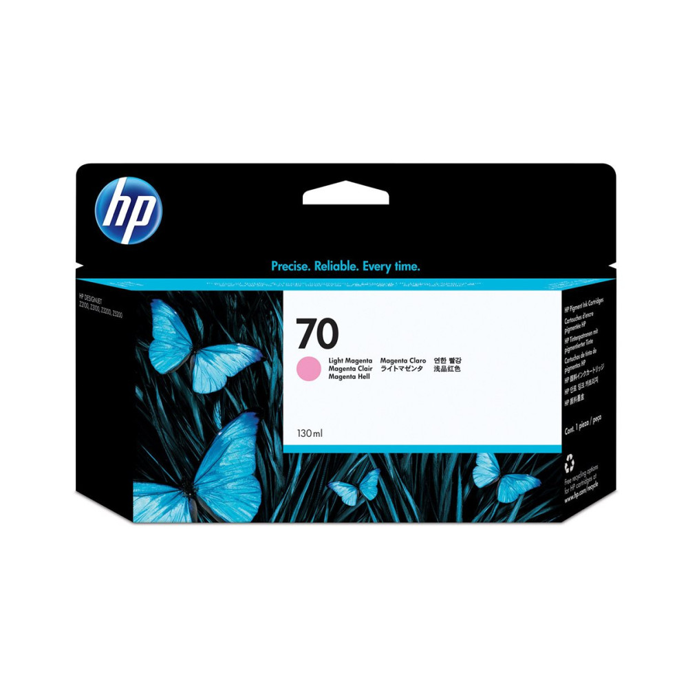 Produktbild för HP 70 - ljus magenta - original - DesignJet - bläckpatron