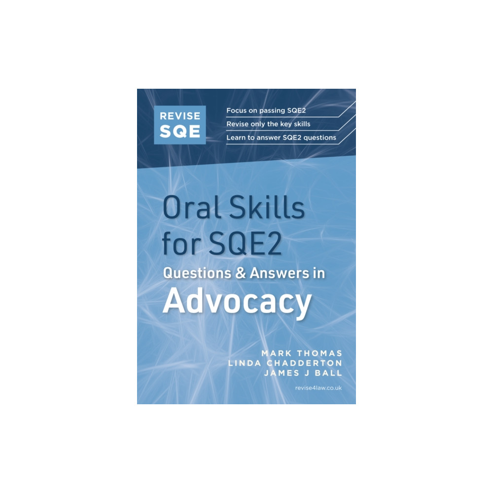 Produktbild för Revise SQE Oral Skills for SQE2: Questions & Answers in Advocacy (häftad, eng)