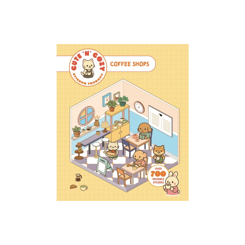 Produktbild för Cute 'n' Cozy Sticker Therapy: Coffee Shops (häftad, eng)