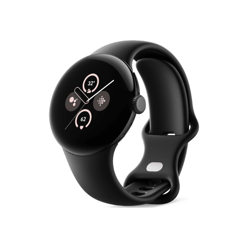 Produktbild för Google Pixel Watch 2 - mattsvart aluminium - smart klocka med aktivt band - obsidian - 32 GB