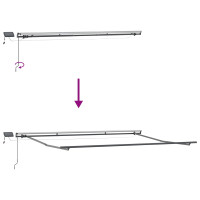 Produktbild för Utdragbar markis Flerfärgsdesign 500 × 350 cm Duk och Aluminium