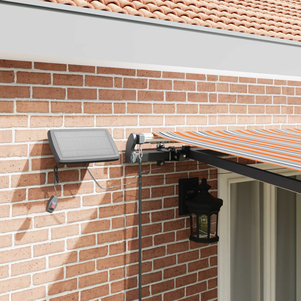 Produktbild för Utdragbar markis Flerfärgsdesign 500 × 350 cm Duk och Aluminium