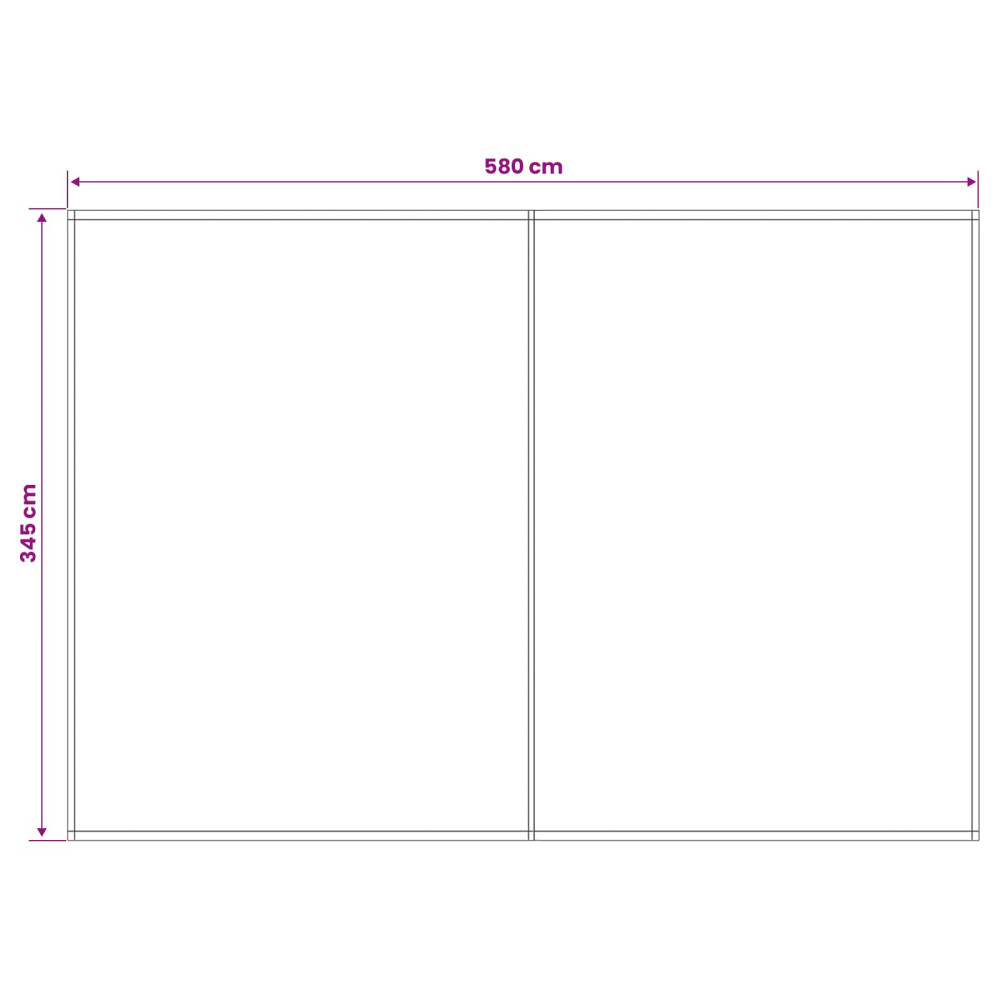 Produktbild för Markisväv Blå och Orange 600 × 350 cm Polyester