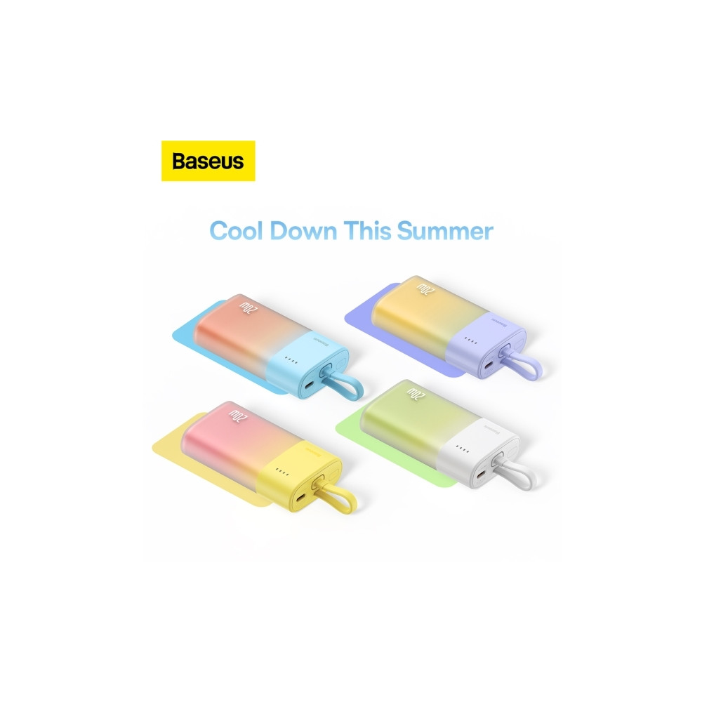 Produktbild för Powerbank Baseus Popsicle 5200mAh 20W med inbyggt Lightning-...