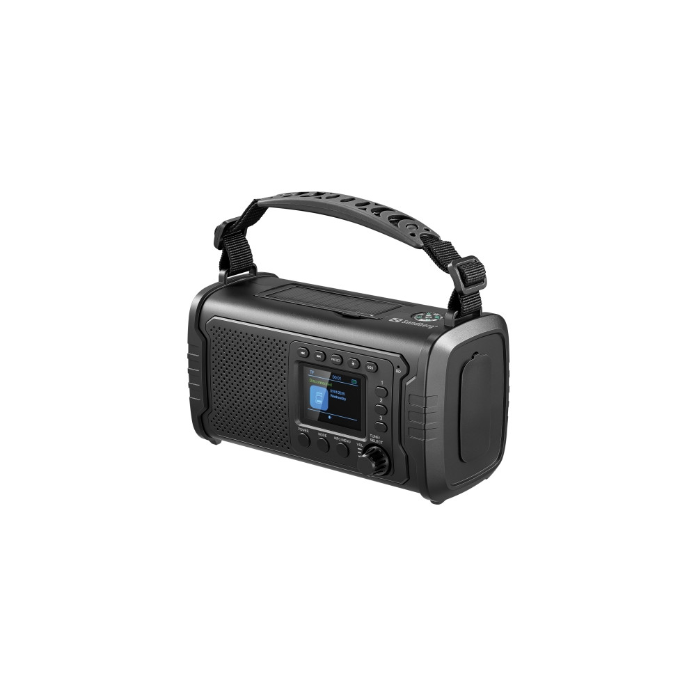 Produktbild för Sandberg Active Series Survivor - bärbar DAB-radio - Bluetooth, flashminneskort