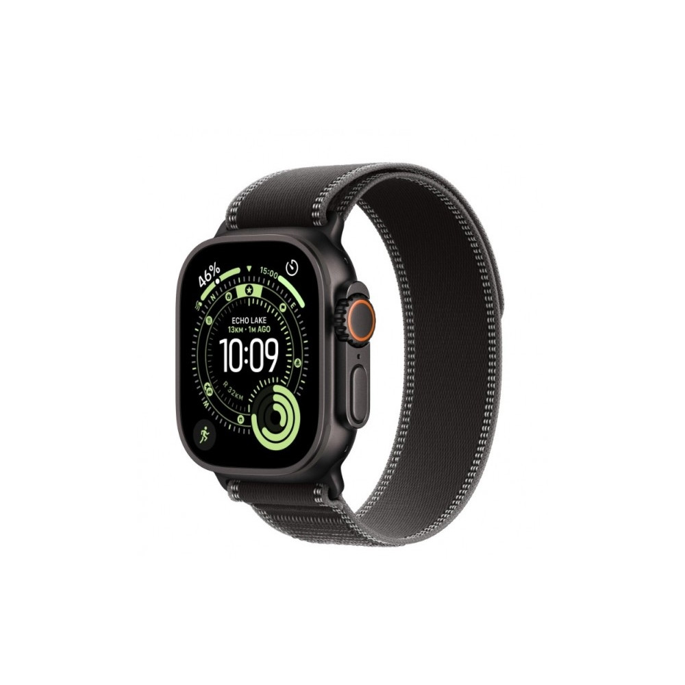 Produktbild för Apple Watch Ultra 3 - svart titan - Ja smart klocka med Trail Loop - svart/kolsvart - 64 GB