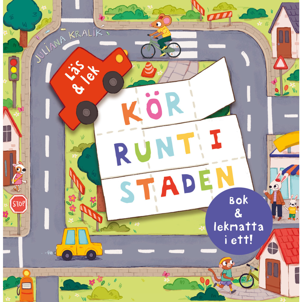 Produktbild för Kör runt i staden : bok och lekmatta i ett (bok, board book)