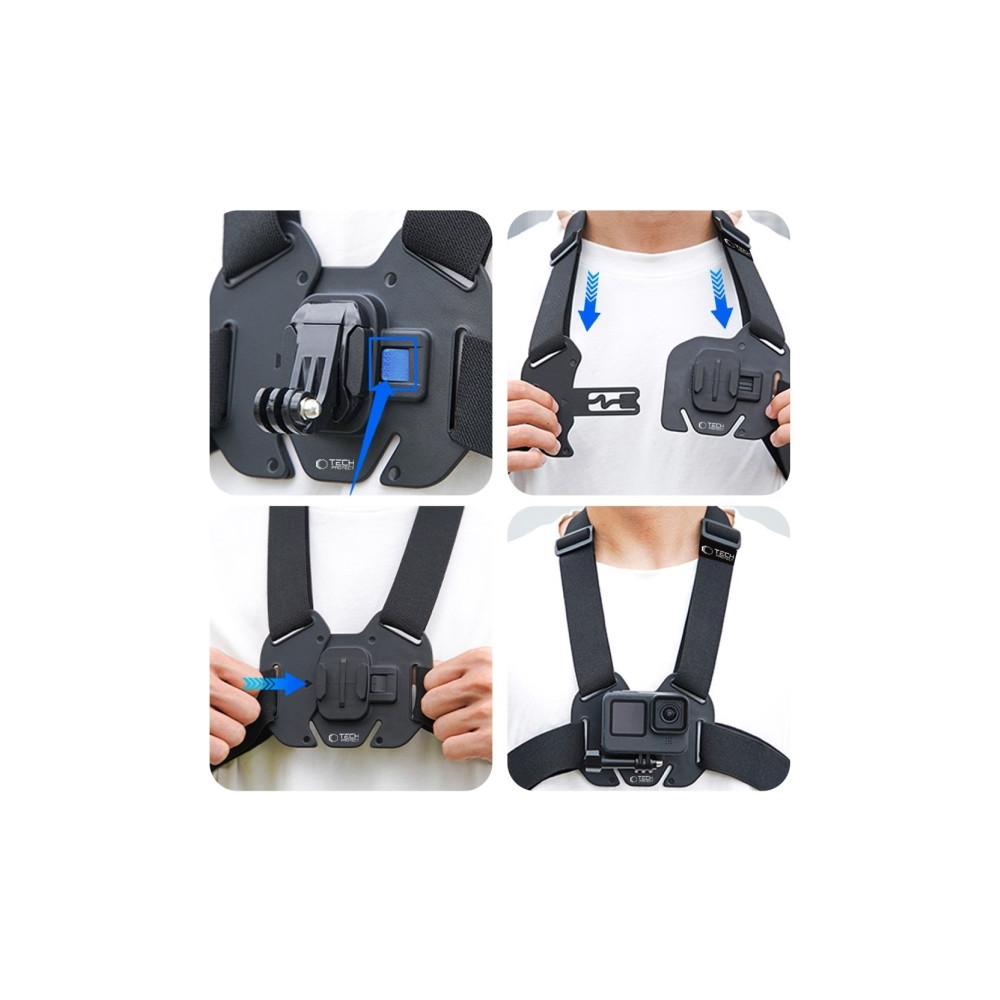 Produktbild för Tech-Protect GA100 bröstfäste för GoPro / DJI