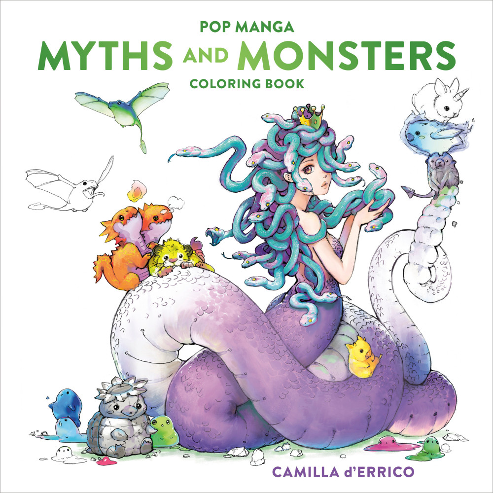 Produktbild för Pop Manga Myths and Monsters Coloring Book (pocket, eng)