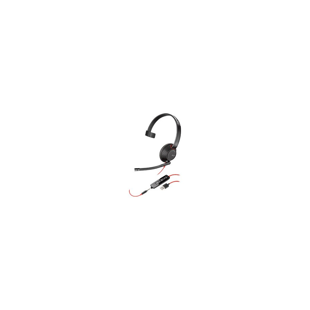 Produktbild för Poly Blackwire C5210 USB-A - headset - USB, 3,5 mm kontakt