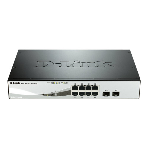 D-Link D-Link Web Smart DGS-1210-08P - switch - 8 portar - Administrerad - rackmonterbar