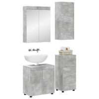 Produktbild för Badrumsmöbelset TULUM 4 pcs Betonggrå 60 x 34 x 63 cm