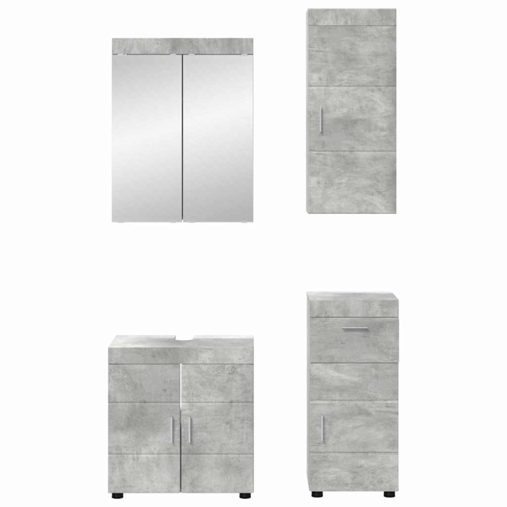 Produktbild för Badrumsmöbelset TULUM 4 pcs Betonggrå 60 x 34 x 63 cm